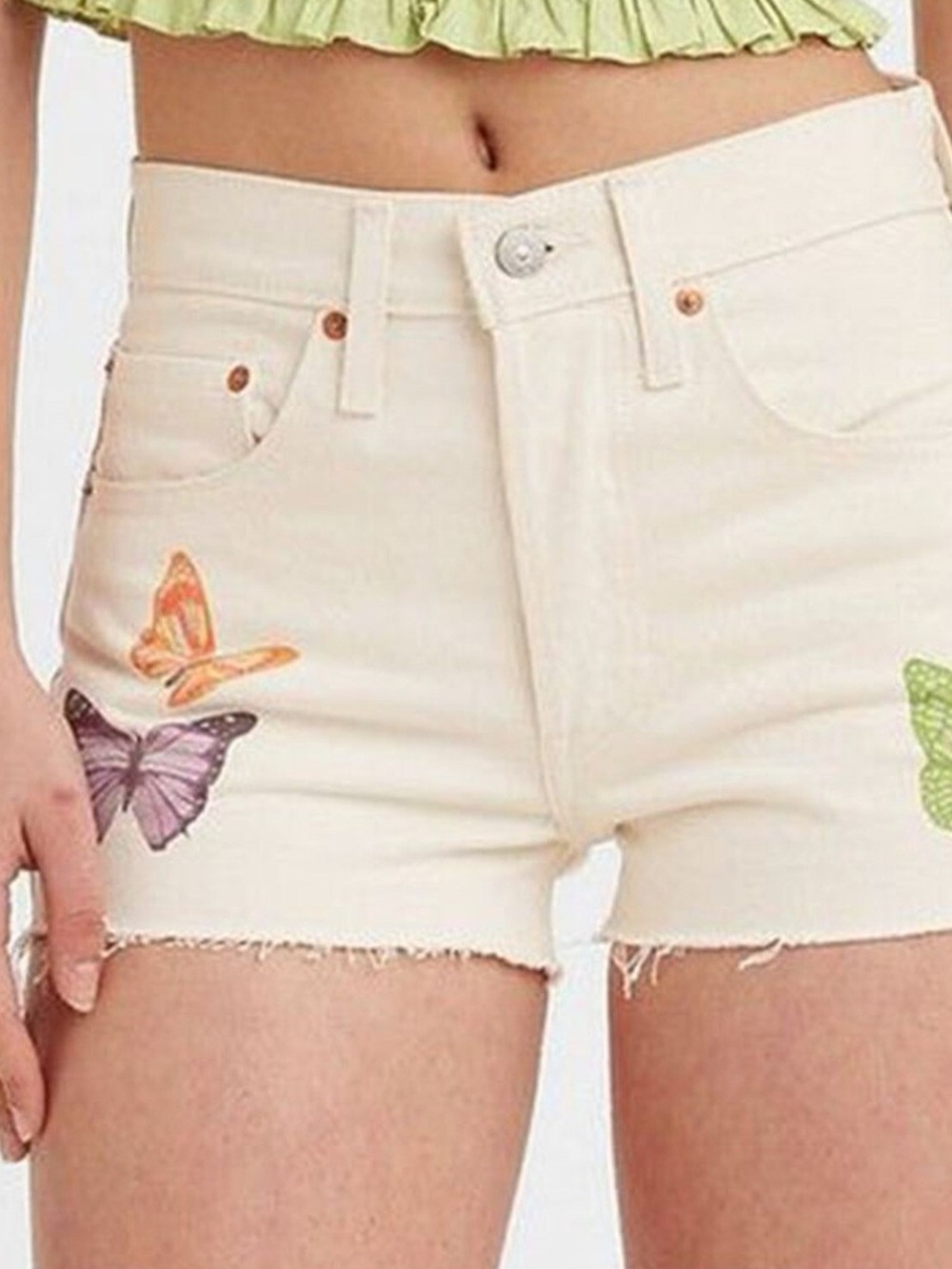 Levi's 501 Original "Give Me Butterflies" High Rise Jean Shorts